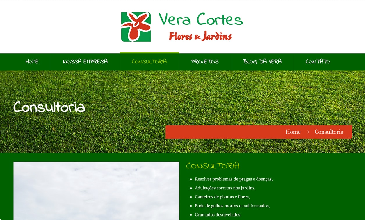 Web Site Flores e Jardins